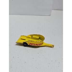 Honda Trailer No. 38 Lesney Matchbox 1968 Yellow Made in England Yellow & Red